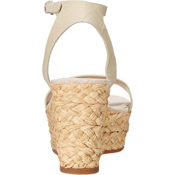 SPLENDID Womens Beige Marie Round Toe Wedge Leather Espadrille Shoes 5.5 M - Picture 2 of 4